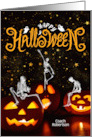 for Coach Halloween Jack o’ lanterns and Skeltons Custom Text card