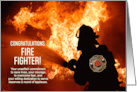 Congratulations Fire Fighter Graduate card