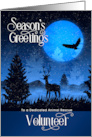 Animal Rescue Volunteer Woodland Deer Starry Night card