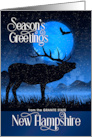 New Hampshire Season’s Greetings Woodland Moose card