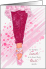 Teacher Appreciation Day for the Ballet Instructor in Pink card