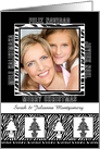 Zebra Animal Print Wild Christmas in Multi Languages Photo card