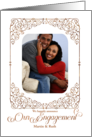 Engagement Announcement with Photo in Golden Hues card