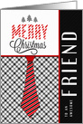 For a Friend at Christmas Masculine Necktie Sporty Theme card