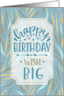 for Anyone Birthday Sky Blue Botanical with Brown Tones card