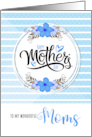 for Both My Moms Mother’s Day Blue Bontanical and Polka Dots card