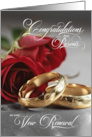 for Mom and Dad Vow Renewal Congratulations Roses and Rings card