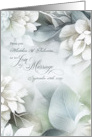 White Magnolias Formal Wedding Invitation Custom card