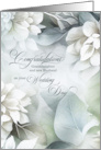 for Granddaughter and Husband Wedding Tulips Grayscale card