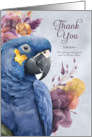 Pet Sitter Thank You Hyacinth Macaw Parrot Blue and Purple Custom card