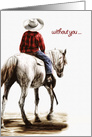 Missing You Lonesome Cowboy on Horseback card