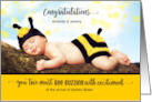 New Baby Congratulations BUZZING with Excitement Custom card