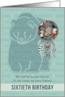 60th Birthday Spirit Bear with Dream Catcher card