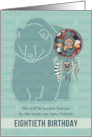 80th Birthday Native American Themed Spirit Bear card