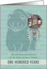 100th Birthday Native American Spirit Bear and Dreamcatcher card