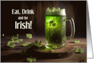 St. Patrick’s Day Green Beer and Clovers card