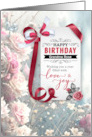 for Grandma’s Birthday Custom Name Vintage Pink Roses card