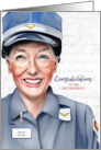 FEMALE Postal Service or Mail Carrier Retirement Custom Name card