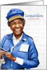 African American Female Boss Postal Service Retirement card