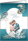 Will You Be Our Wedding Planner? Peacock in Teal and Gold card