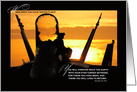 Loss of a Military Pilot Sympathy Sunset Plane Theme card