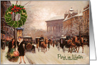 Vintage Christmas Paris in Winter card