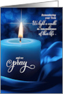 Twin Remembrance Anniversary of Death Blue Candle card