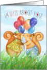 for Him Birthday Cute and Funny Romantic Squirrels card