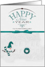 Happy New Year Custom Front Snowman card