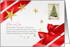 for Mom and Dad Christmas Vintage Postcard Theme card