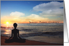 Yoga on the Beach Simplicity Patience Compassion Blank Any Occasion card