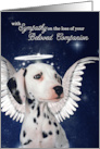 Pet Sympathy Loss of a Dog Dalmatian Angel card