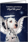 Dalmatian Dog with Angel Wings and Halo Pet Lover Christmas card