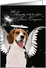 Pet Sympathy Loss of a Dog Beagle Angel card