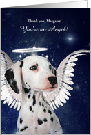 Custom Thank You You’re an Angel Dalmatian Dog card