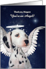 Custom Thank You You’re an Angel Dalmatian Dog card