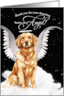 Donation Thank You You’re an Angel Golden Retriever Dog card