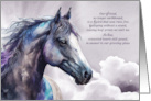 Horse Pet Sympathy Shades of Purple Earthbound Spirit card