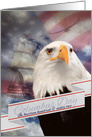 Columbus Day Eagle and Ship on the Ocean card