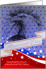 Memorial Day Eagle with American Flag card