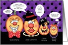 Halloween Custom Speech Bubble Pumpkin Family card