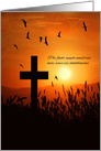 Spanish Language Sympathy Condolencias Sunset Cross card