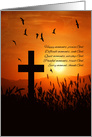 Encouragement Sunset Cross Religious card