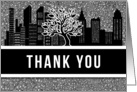 Business Thank You Skyline in Classic Black card