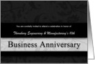 Business Anniversary Party Invitation Custom Black Damask card