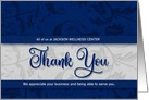 Customer Appreciation Blue and Silver Damask Custom card
