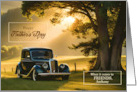 for Friend on Father’s Day Custom Classic Car Summer Meadow card