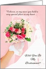 Niece Bridesmaid Request Custom Rose Bouquet card
