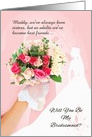 Sister - Bridesmaid Request - Custom Rose Bouquet card