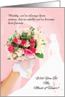 Sister Maid of Honor Request Custom Rose Bouquet card